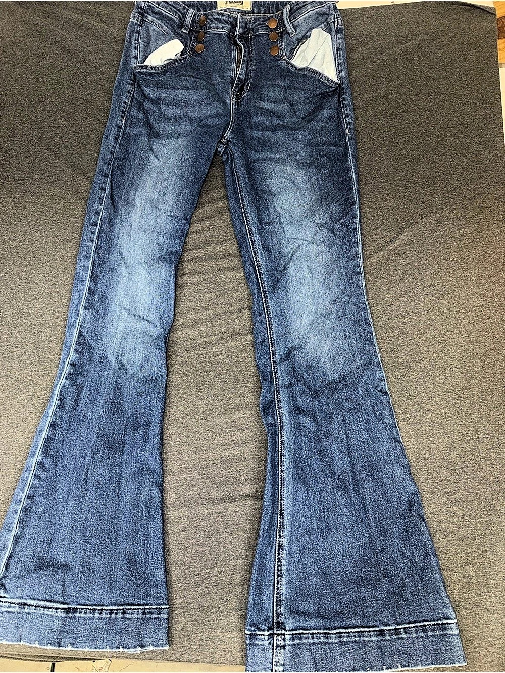 Rock & Roll Denim High Rise Trouser Jeans Blue Waist 32